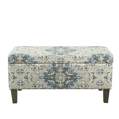 Decorative Antique Blue Storage Bench