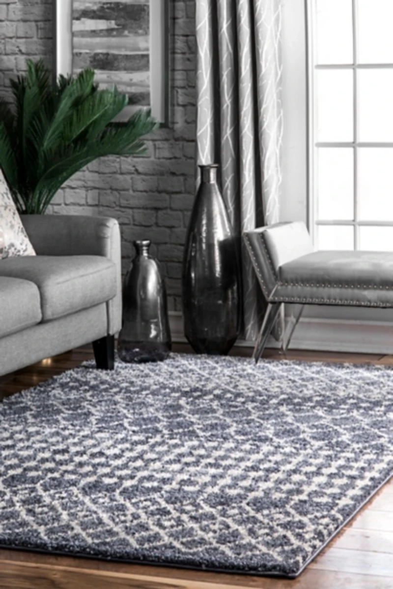 Gray Barbara Moroccan Area Rug, 5x8