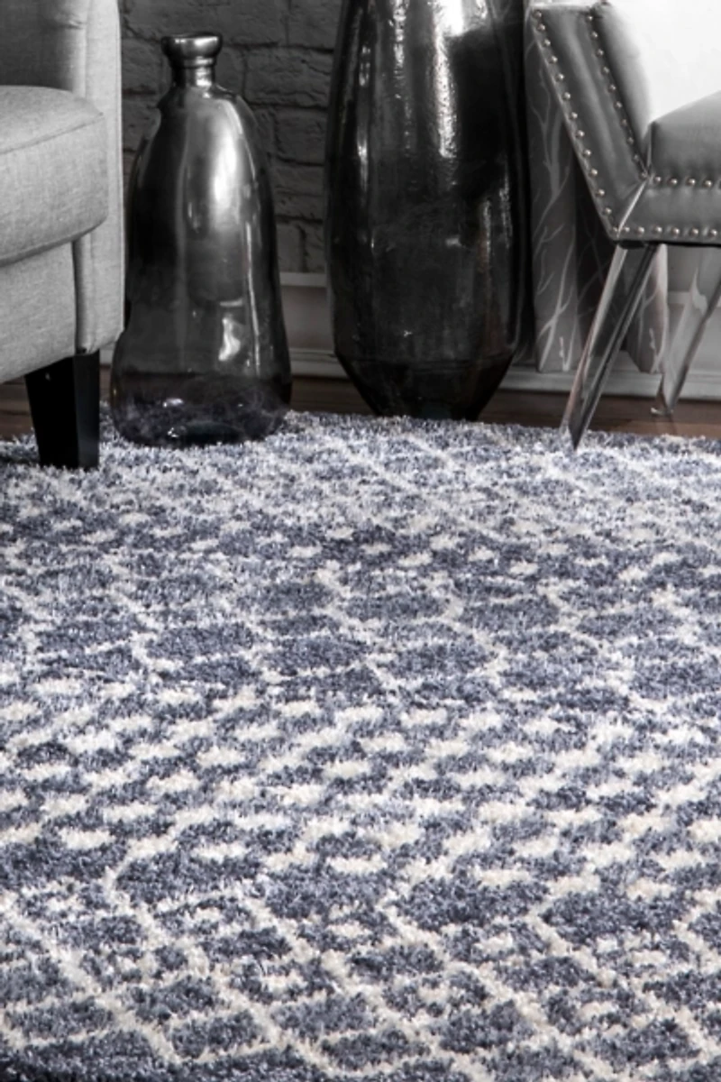 Gray Barbara Moroccan Area Rug, 5x8