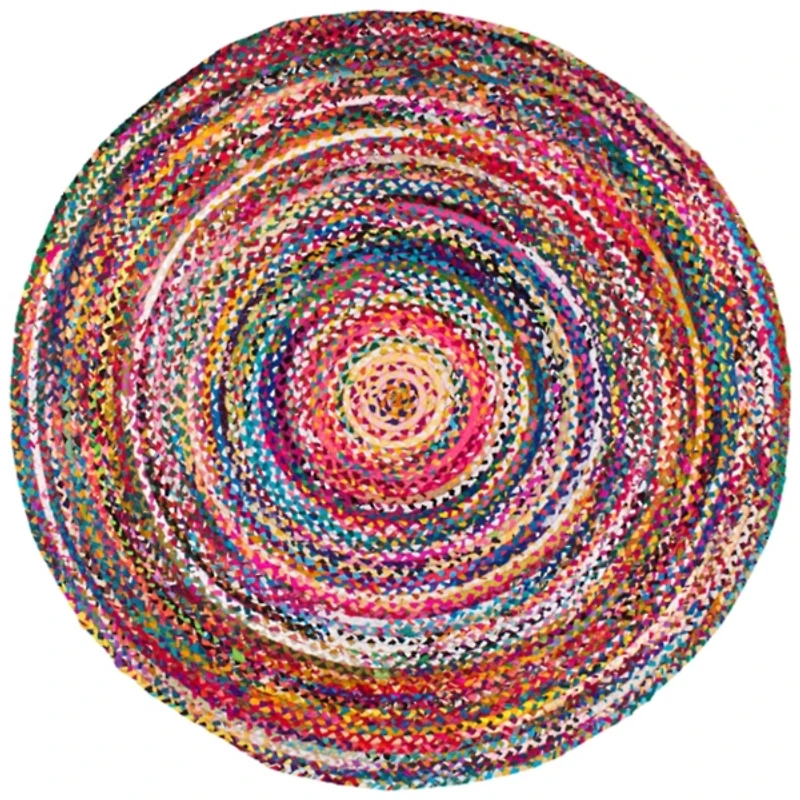 Cotton Braided Tammara Round Area Rug, 6 ft.