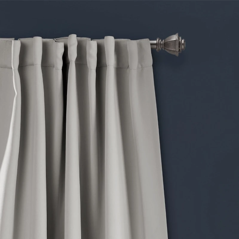 Light Gray Blackout Curtain Panel Set, 95 in.