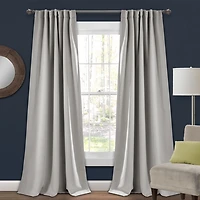 Light Gray Blackout Curtain Panel Set, 95 in.