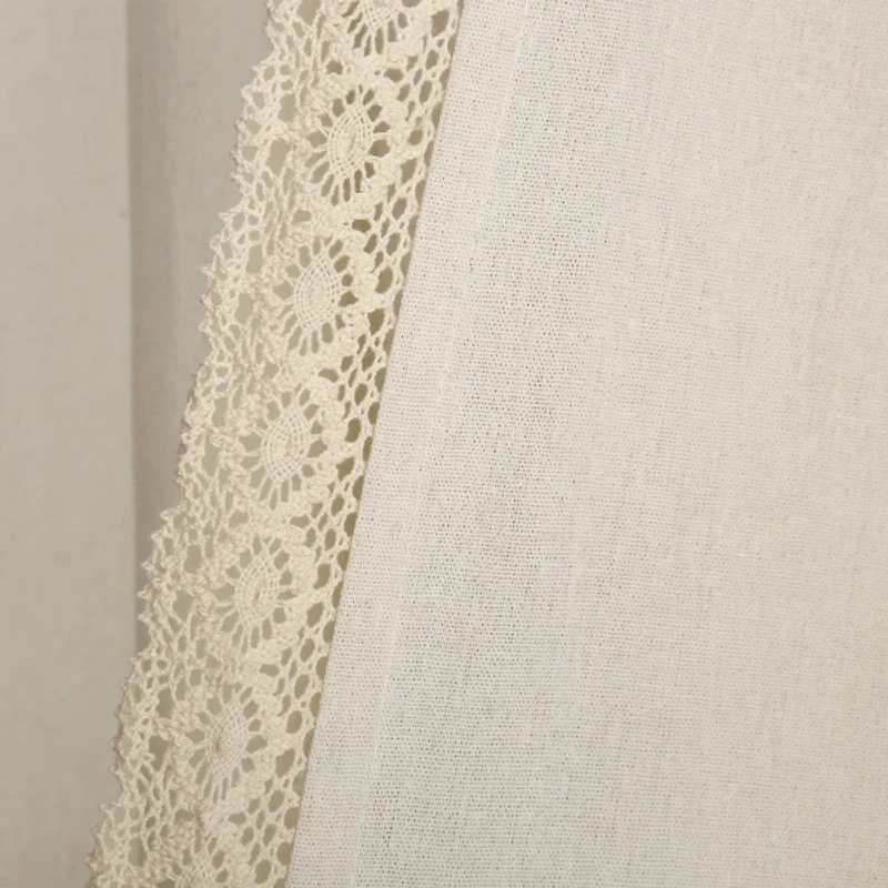 Ivory Rosalie Curtain Panel Set, 108 in.