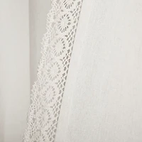 White Rosalie Lace Curtain Panel Set, 108 in.
