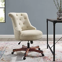 Beige Miller Tufted Office Chair