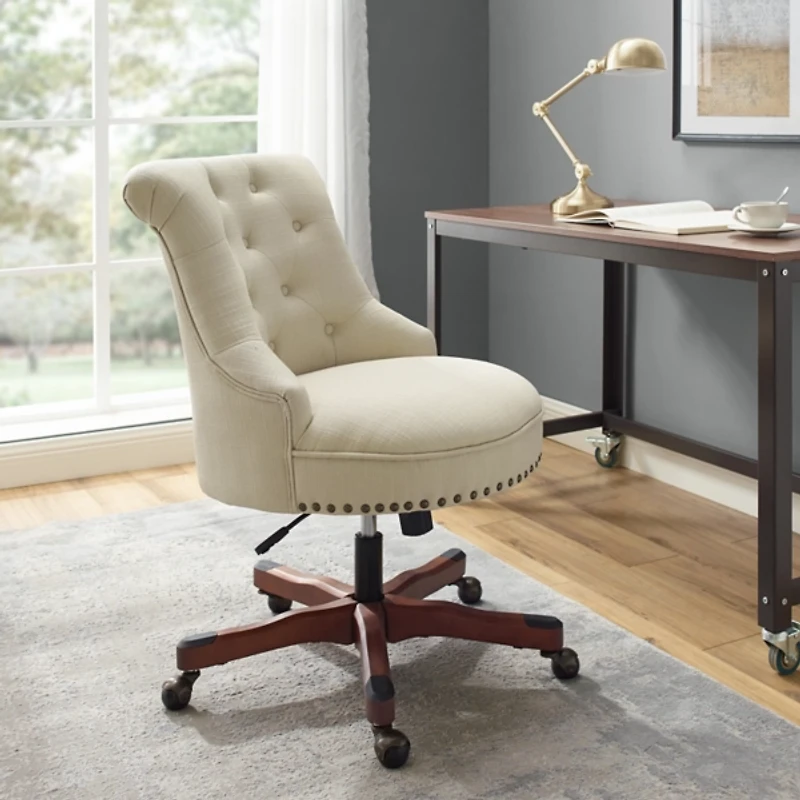 Beige Miller Tufted Office Chair