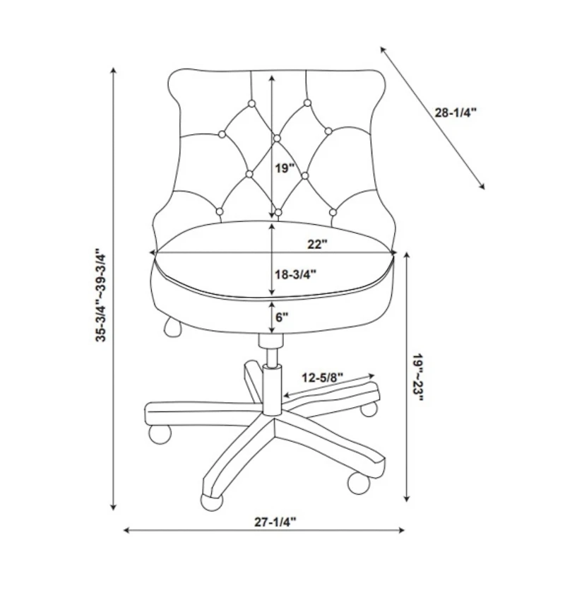 Natural Miller Tufted Office Chair