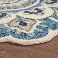 Floral Round Edged Area Rug, 6 ft.