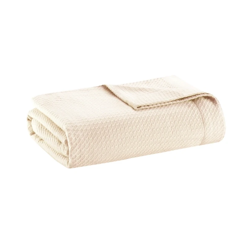 Ivory Egyptian Cotton Full/Queen Blanket