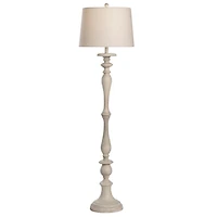 Distressed Taupe Finish Floor Lamp
