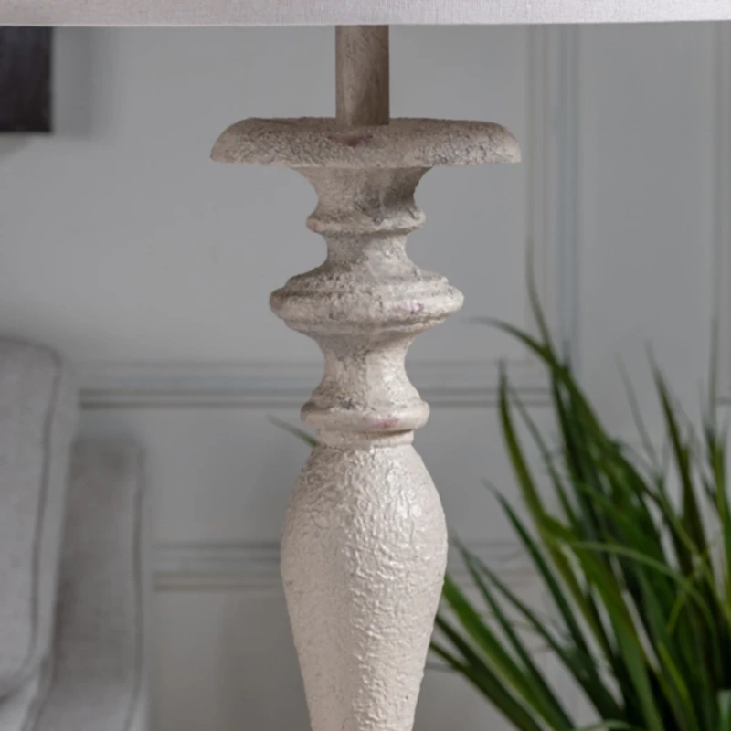 Distressed Taupe Finish Floor Lamp
