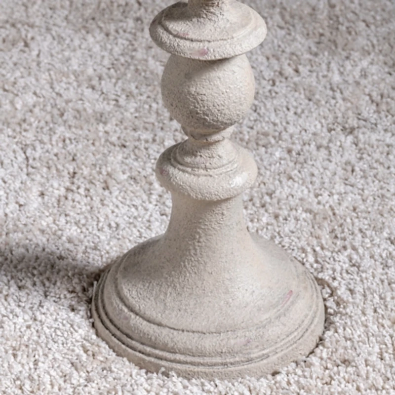 Distressed Taupe Finish Floor Lamp