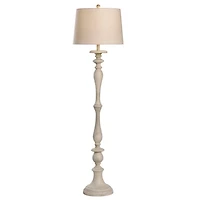 Distressed Taupe Finish Floor Lamp