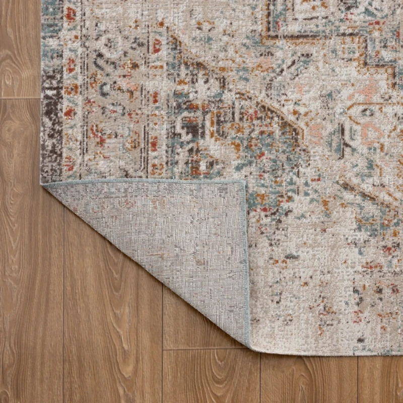 Faded Turkish Indoor/Outdoor Area Rug, 5x7