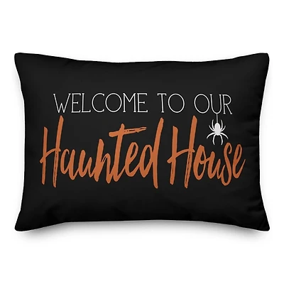 Welcome to Our Haunted House Accent Pillow