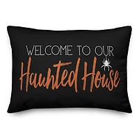 Welcome to Our Haunted House Accent Pillow