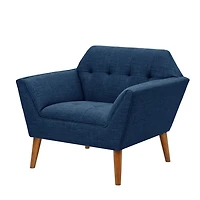 Blue Newman Mid-Century Accent Chair