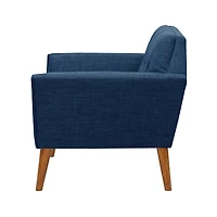 Blue Newman Mid-Century Accent Chair