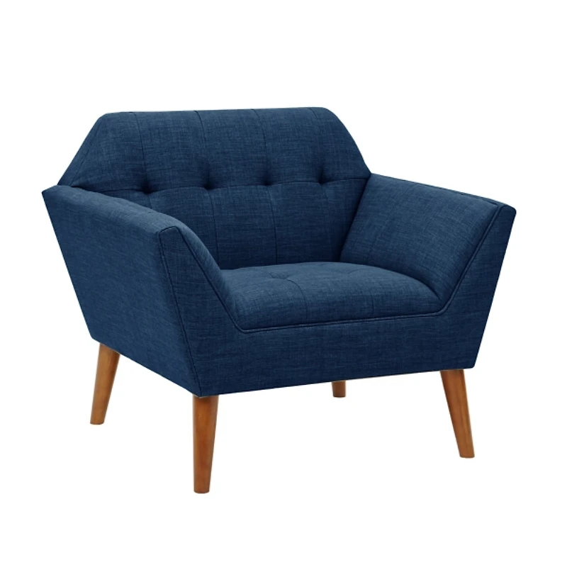 Blue Newman Mid-Century Accent Chair