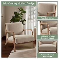 Nolan Sand Mid-Century Accent Chair