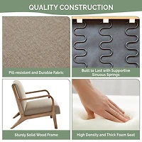 Nolan Sand Mid-Century Accent Chair