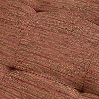 Orange Upholstered Angled Wood Frame Armchair