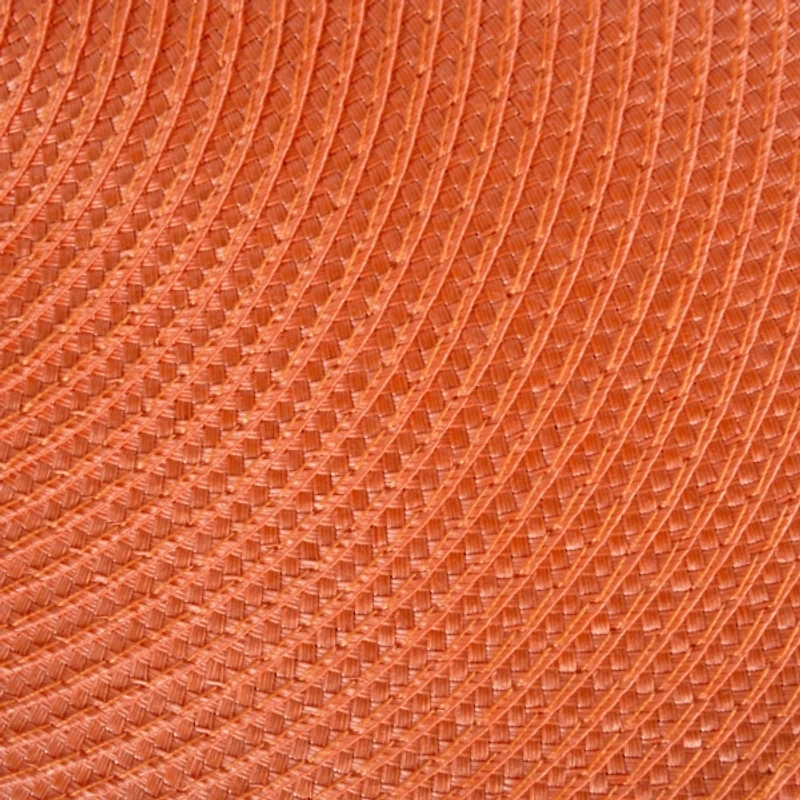 Orange Round Woven Placemats, Set of 6