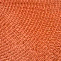 Orange Round Woven Placemats, Set of 6