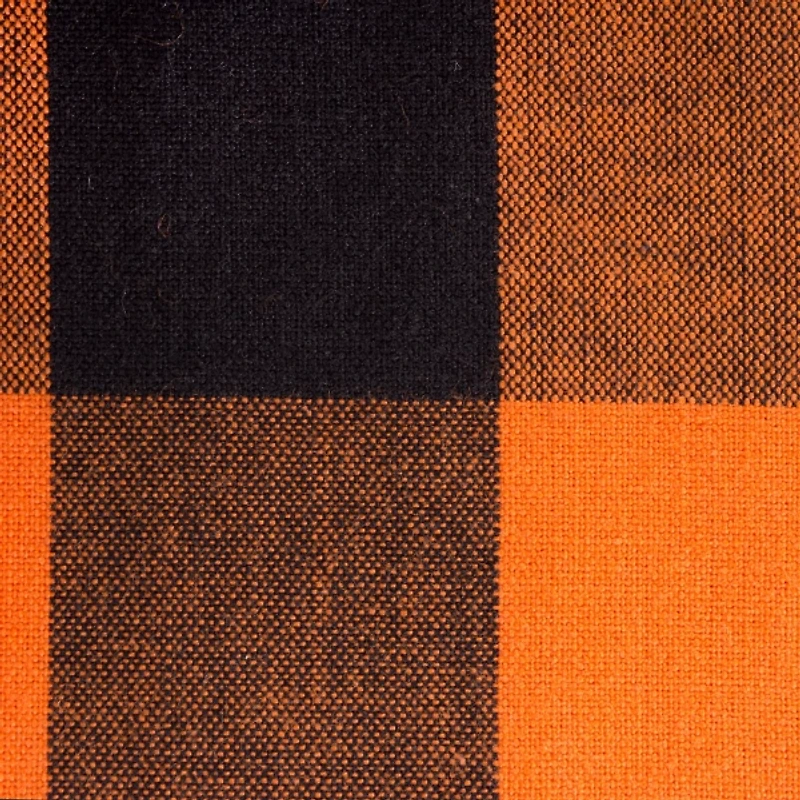 Orange and Black Buffalo Check Tablecloth