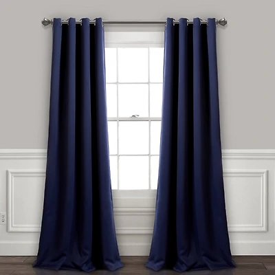 Navy Blackout Curtain Panel Set, 108 in.