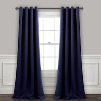 Navy Blackout Curtain Panel Set, 108 in.