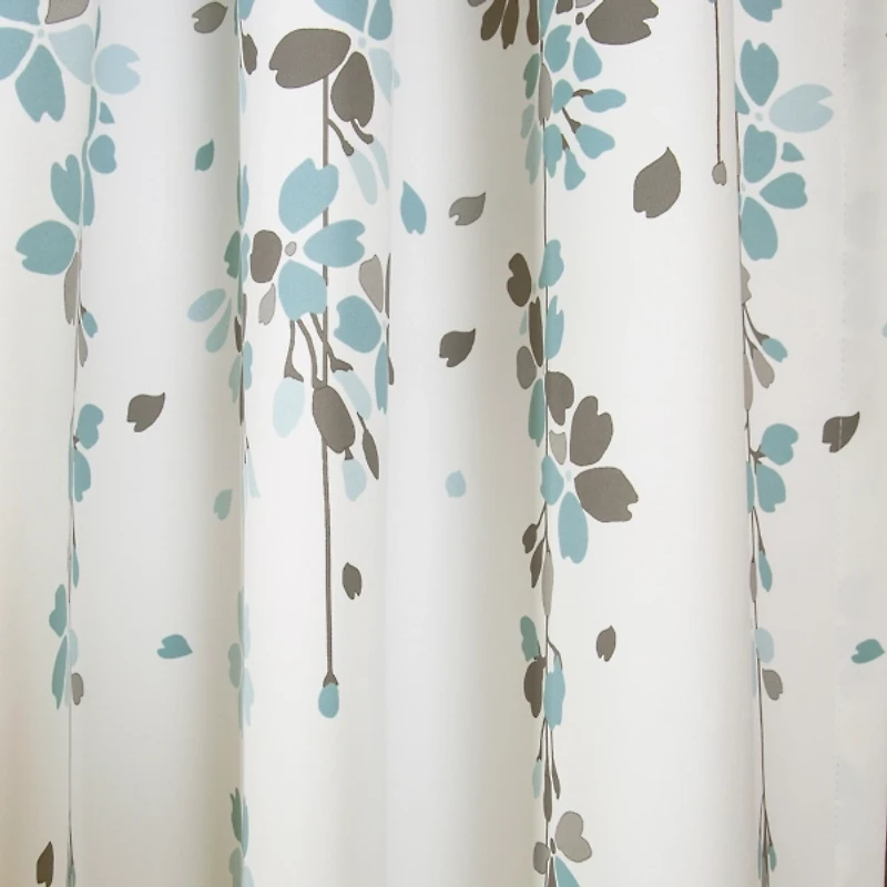 Blue Weeping Flower Curtain Panel Set, 95 in.