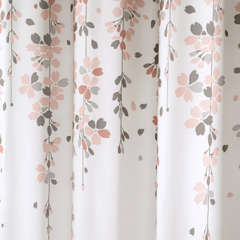 Blush and Gray Weeping Flower Shower Curtain