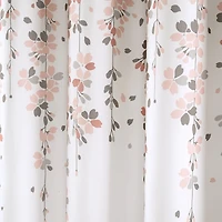 Blush and Gray Weeping Flower Shower Curtain