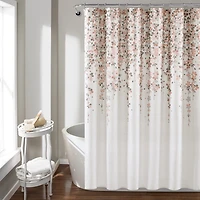 Blush and Gray Weeping Flower Shower Curtain