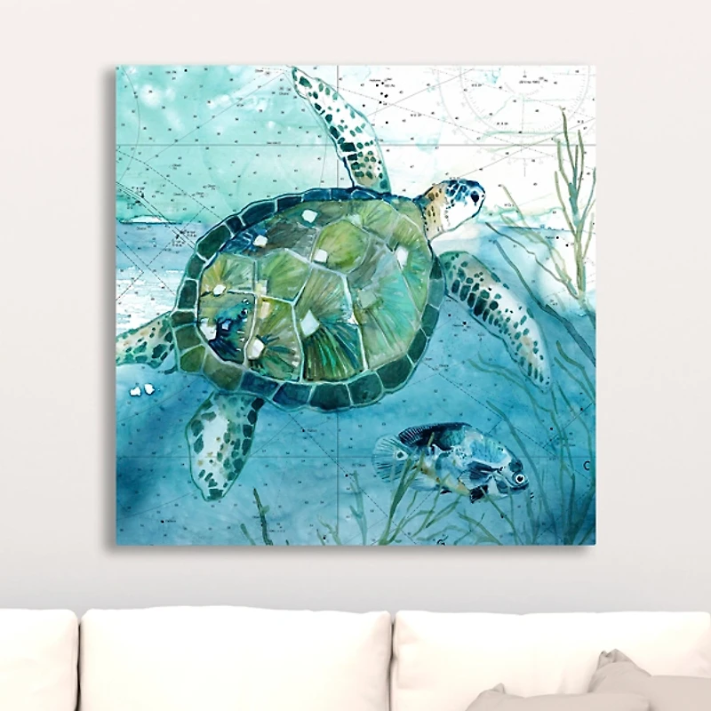 Island Swim I Giclee Canvas Art Print