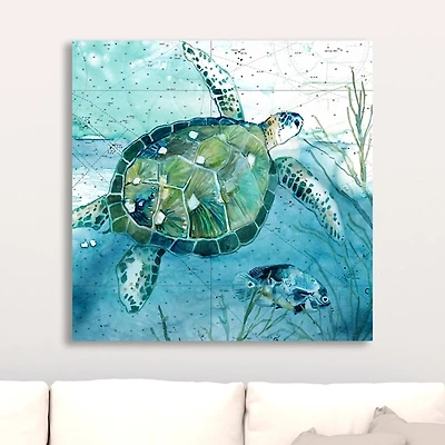 Island Swim I Giclee Canvas Art Print