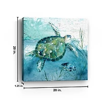 Island Swim I Giclee Canvas Art Print