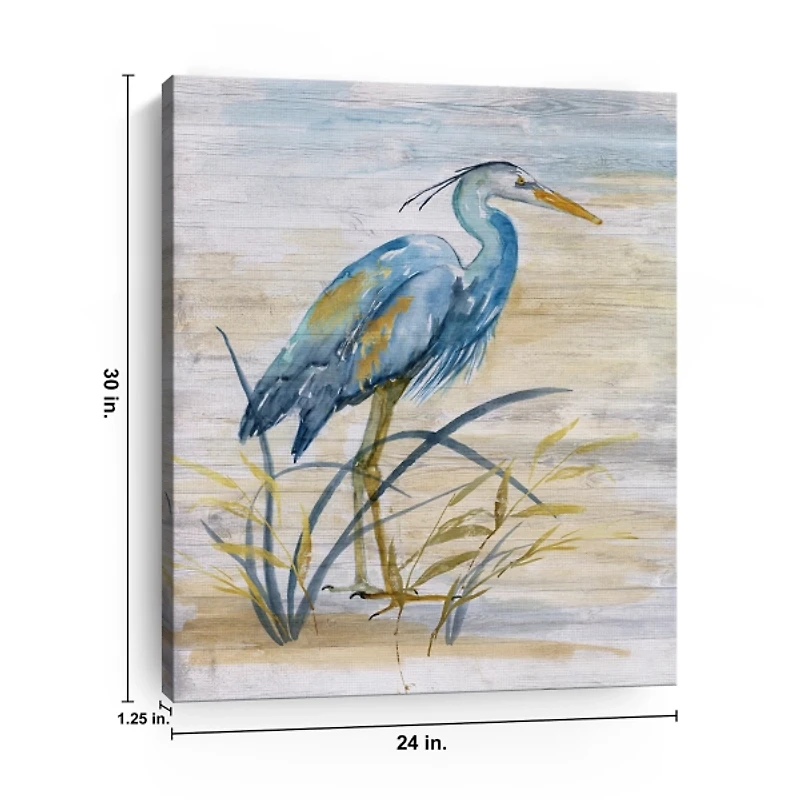 Blue Heron Giclee Canvas Art Print