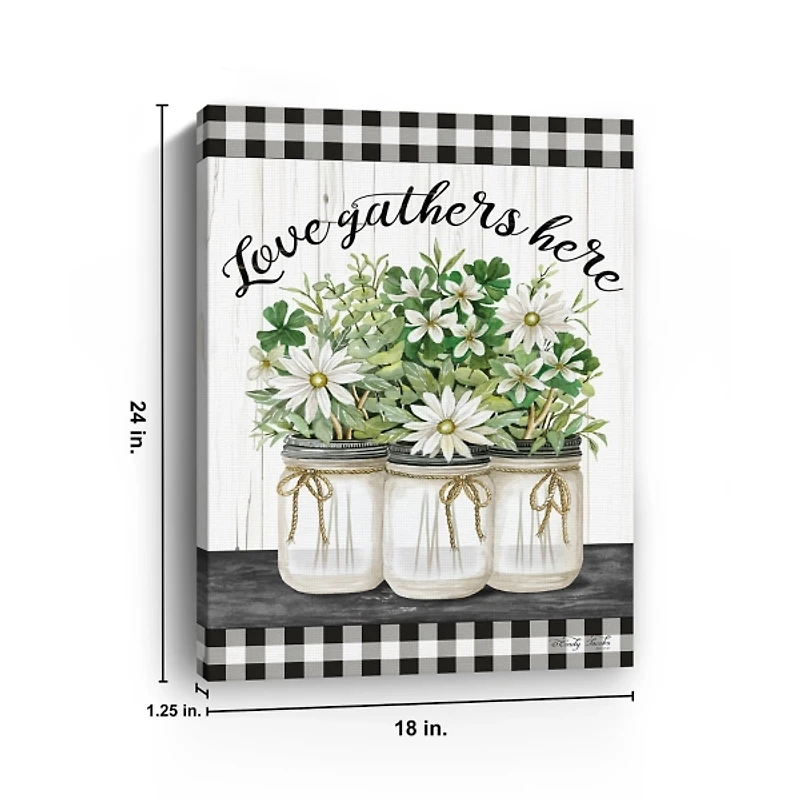 Love Gathers Here Giclee Canvas Art Print