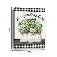 Love Gathers Here Giclee Canvas Art Print