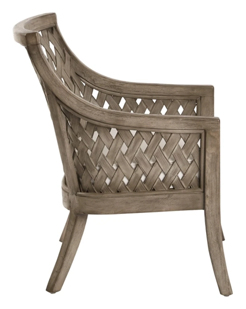 Antique Gray Preston Woven Accent Chair