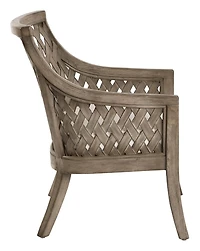 Antique Gray Preston Woven Accent Chair