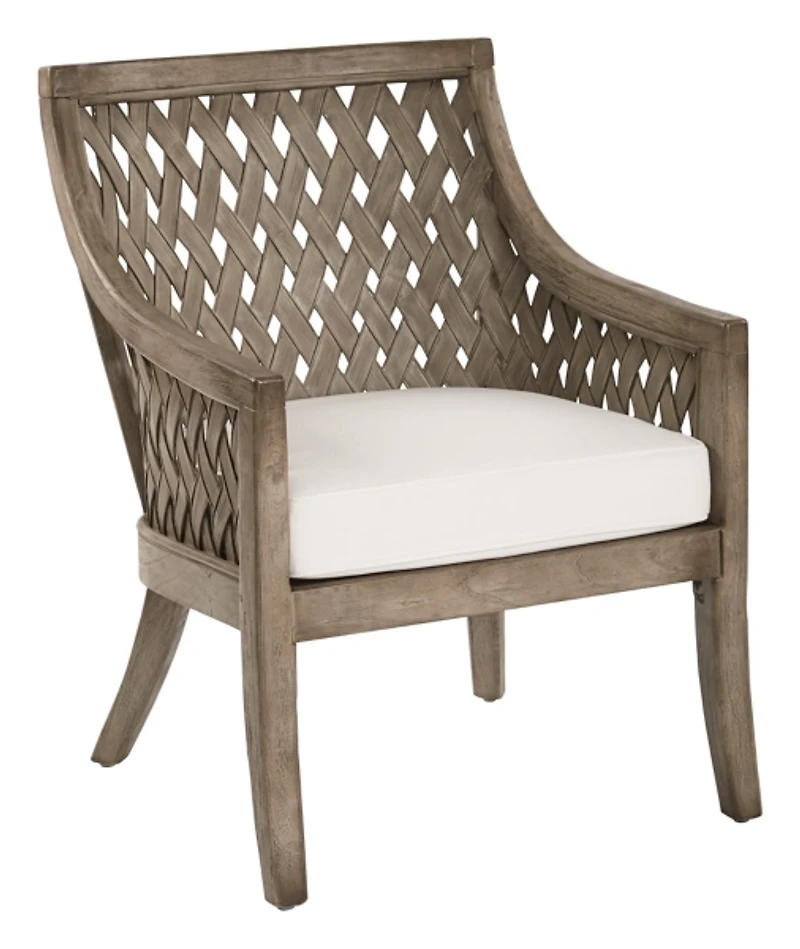 Antique Gray Preston Woven Accent Chair