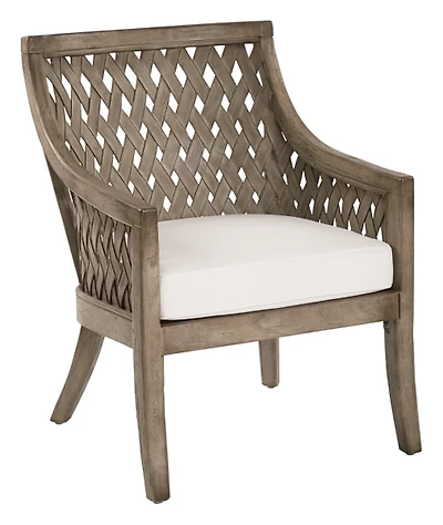 Antique Gray Preston Woven Accent Chair