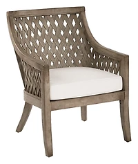 Antique Gray Preston Woven Accent Chair