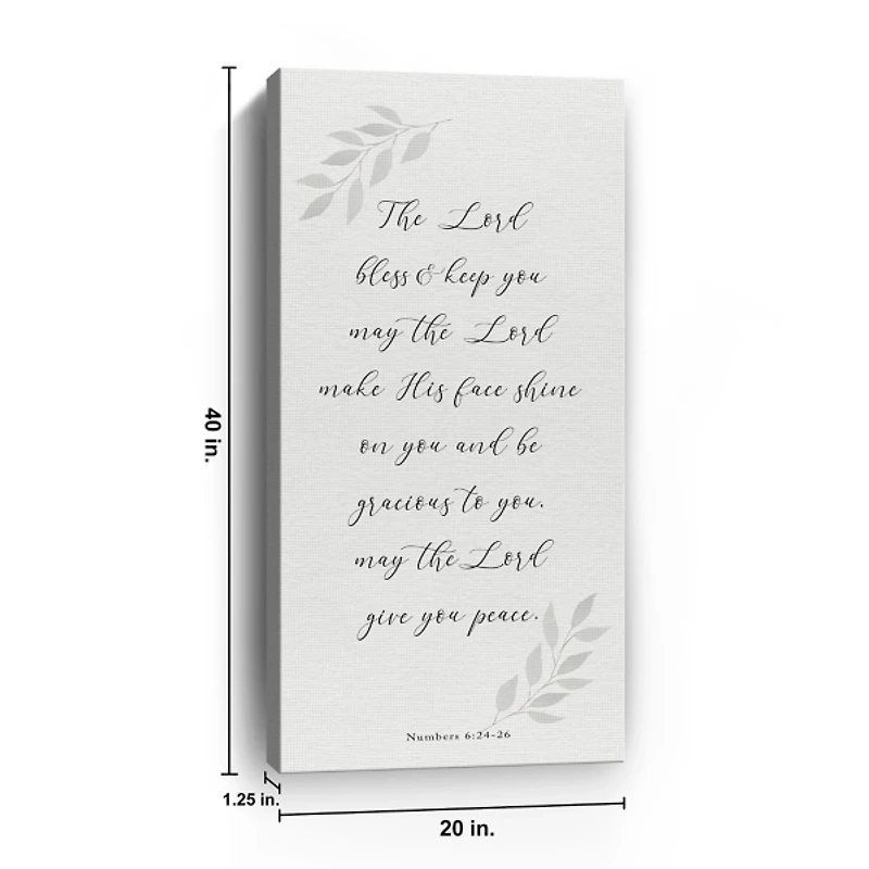 May the Lord Give You Peace Canvas Art Print