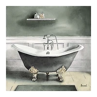 Smoky Gray Bath I Giclee Canvas Art Print