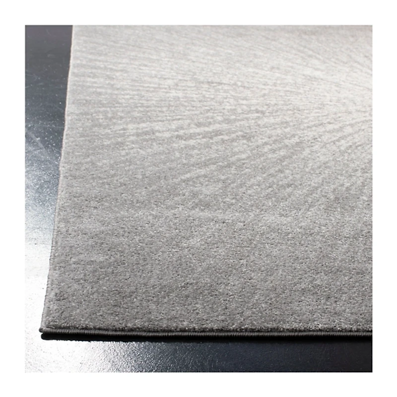 Gray and Ivory Everley Burst Rug, 8x10