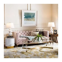 Gray and Gold Everley Floral Rug, 5x7